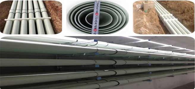 Rör för glasfiber (GFRP).